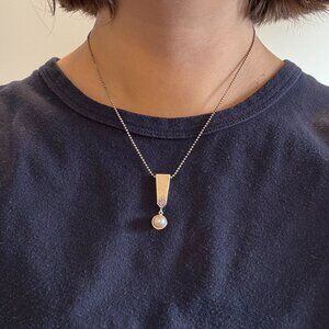 Pearl and Pink Tourmaline necklace